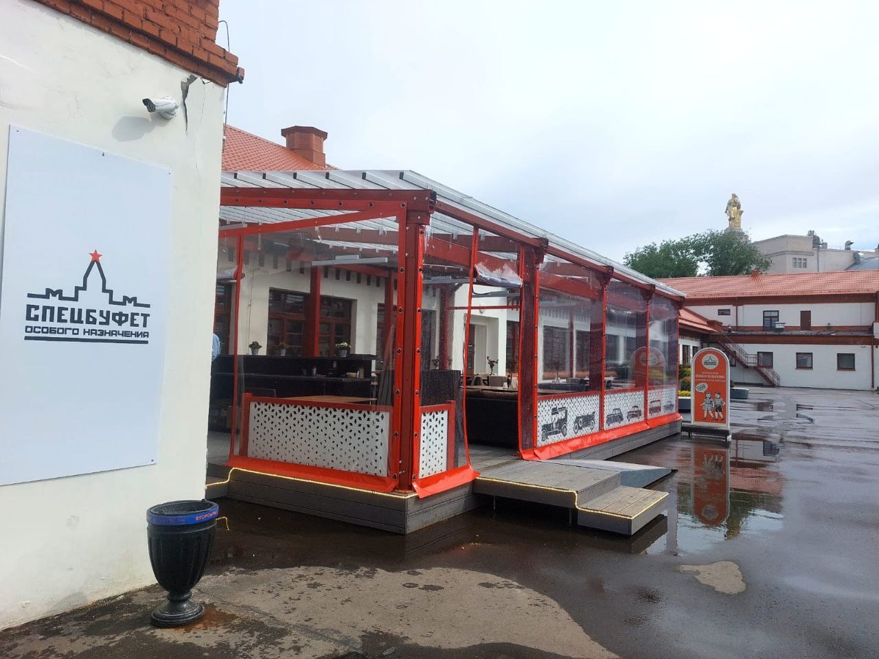 ПВХ шторы для летней террасы кафе в Эртиле